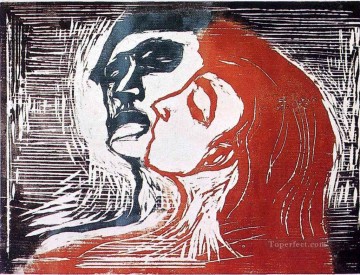 Abstracto famoso Painting - hombre y mujer en 1905 Edvard Munch POP Art